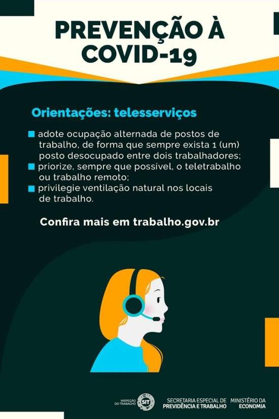 Orientações sobre saúde e segurança durante a pandemia.