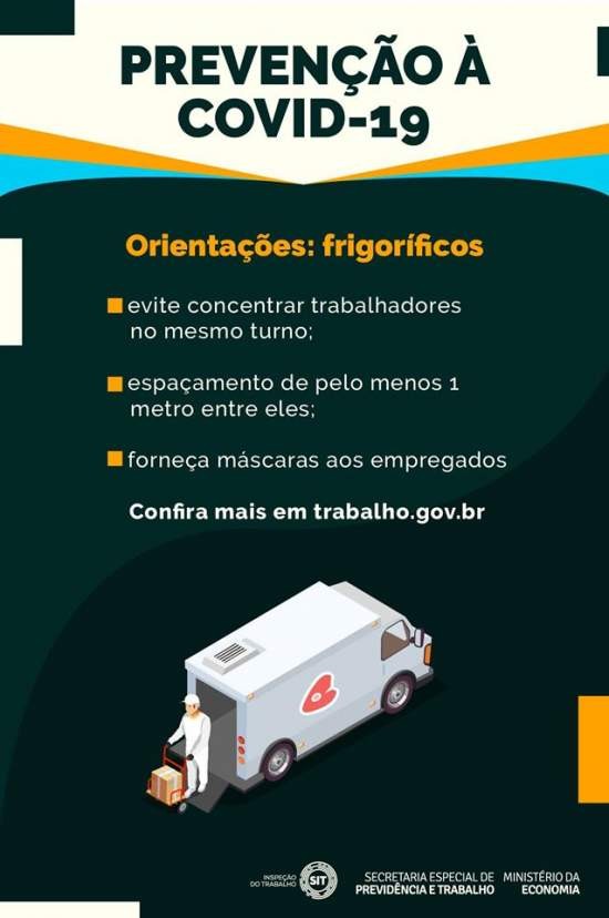 Orientações sobre saúde e segurança durante a pandemia.